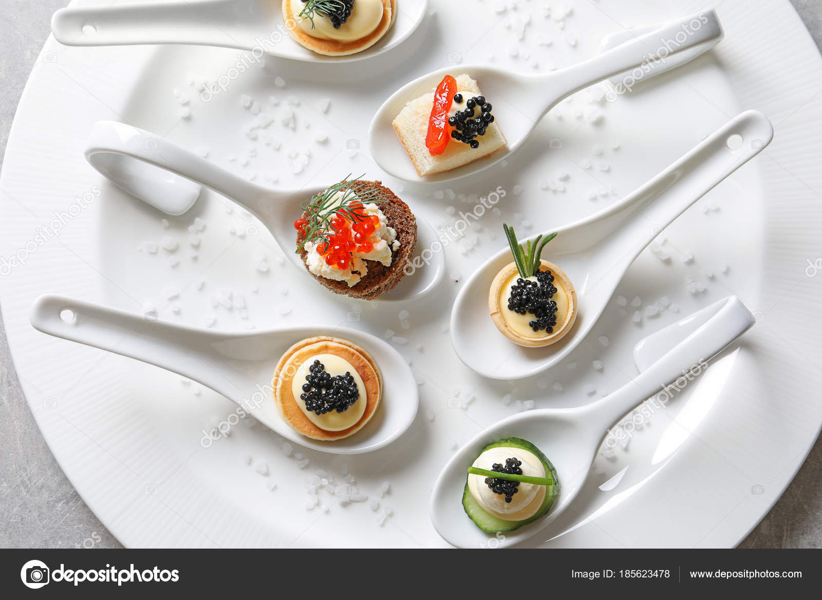 6 Pack Appetizer/Canape Serving Spoons Round 