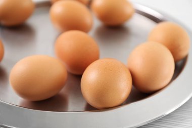 Tavuk yumurtası, closeup ile plaka