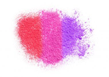 Holi Festivali beyaz arka plan üzerinde renkli tozlar