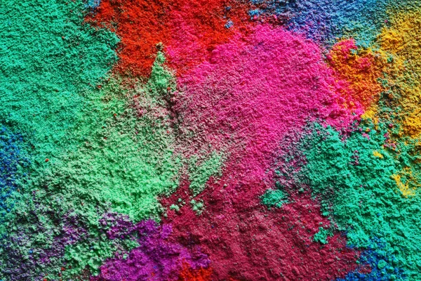 Colorful powders for Holi festival as background — Stock Photo, Image