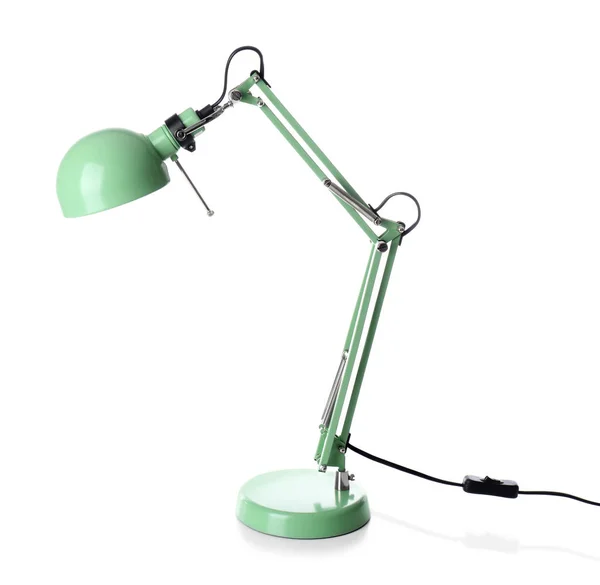 Stylová stolní lampa na bílém pozadí — Stock fotografie