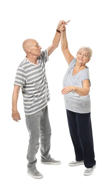 Osoby w podeszłym wieku para taniec — Zdjęcie stockowe