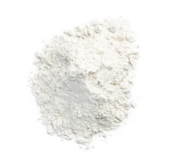 Heap of wheat flour on white background — Stock Photo, Image