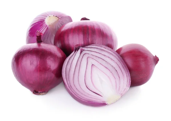 Red onion on white background — Stock Photo, Image