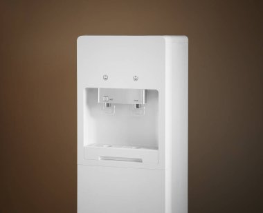 Modern su soğutucu renk arka plan üzerinde