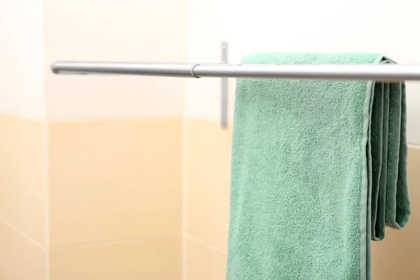 Soft Towel Hanging Rack Indoors — Stock Photo, Image