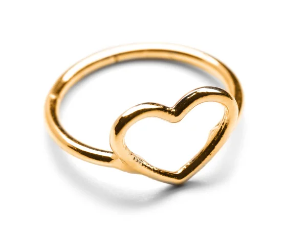 Vacker Elegant Ring Vit Bakgrund — Stockfoto