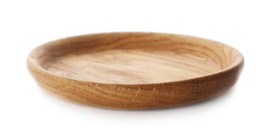 Ahşap plaka beyaz arka plan üzerinde. El işi mutfak aletleri