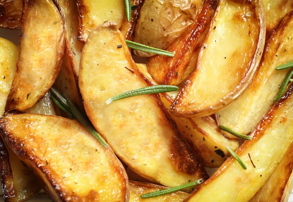 Smakelijke Aardappel Partjes Close — Stockfoto