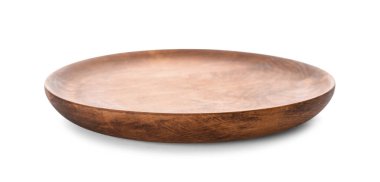 Ahşap plaka beyaz arka plan üzerinde. El işi mutfak aletleri