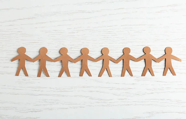 Paper People Light Background Unity Concept — Stock Photo, Image