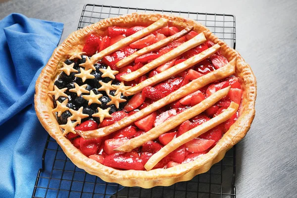 Sabroso pastel de bandera americana — Foto de Stock