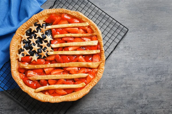 Savoureux drapeau américain tarte — Photo