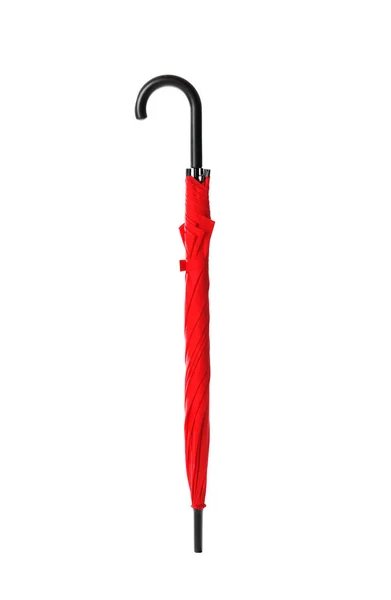 Guarda-chuva vermelho elegante no fundo branco — Fotografia de Stock