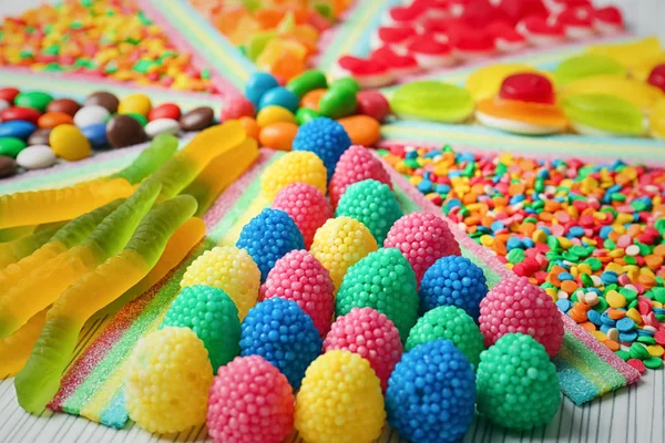 Delicious colorful candies, closeup — Stock Photo, Image