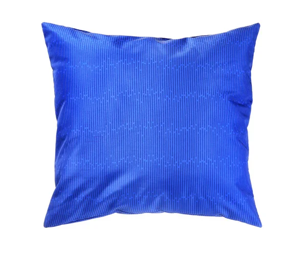 Stylish soft pillow on white background — Stock Photo, Image