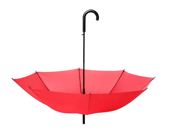 Guarda-chuva vermelho elegante no fundo branco — Fotografia de Stock