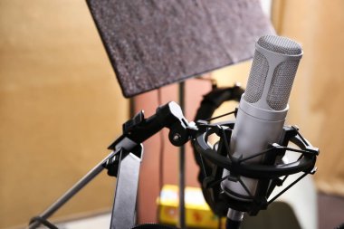 Radyo istasyonu mikrofon görünümünü