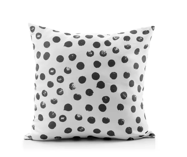 Soft decorative pillow on white background — Stock Photo, Image