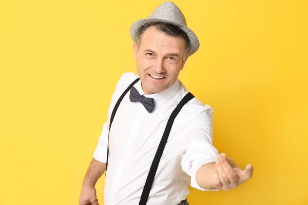 Portrait of stylish male pensioner — Stock Photo, Image