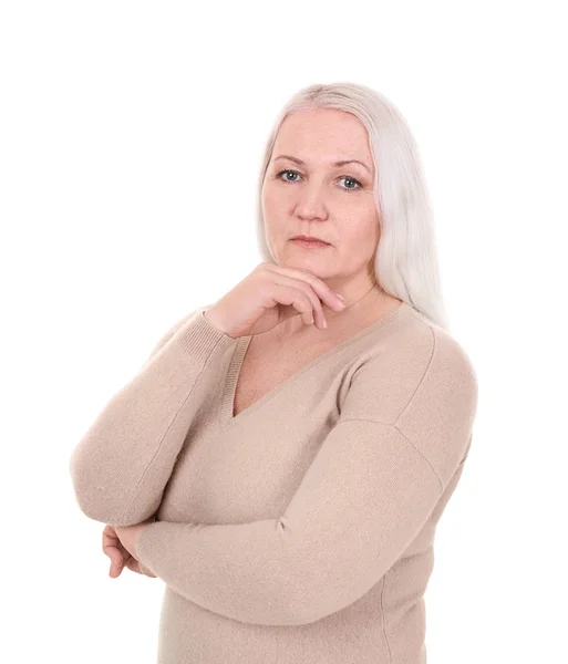 Porträtt av kvinnlig pensionär — Stockfoto