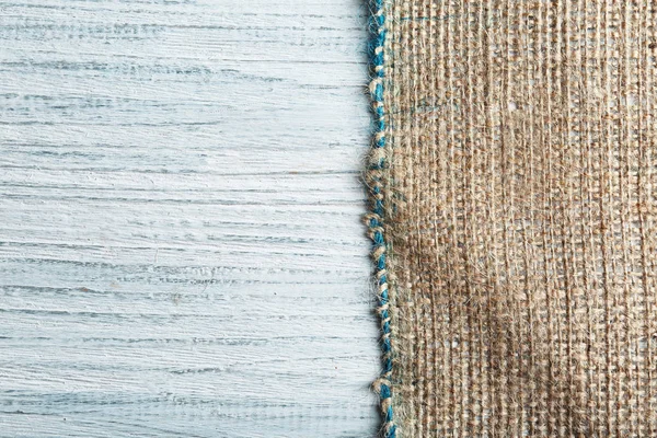 Säckväv Tyg Trä Bakgrund Textil Textur — Stockfoto
