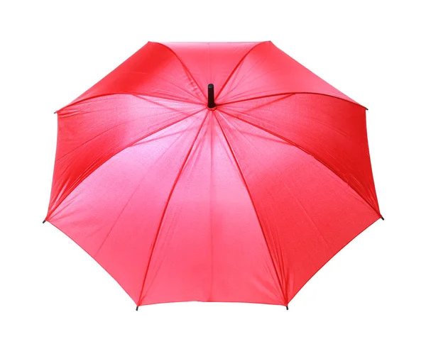 Elegante Paraguas Rojo Sobre Fondo Blanco — Foto de Stock