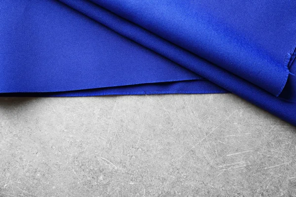 Textil Azul Sobre Fondo Gris Textura Tela — Foto de Stock