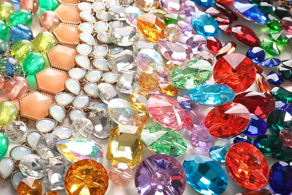 Jewellery with various colorful precious stones — Stock Photo, Image