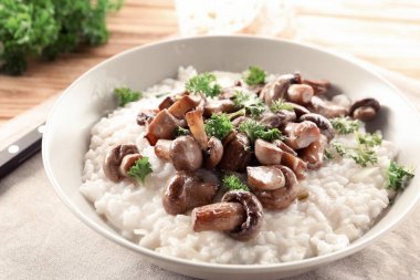 Plaka risotto ve mantar ile 