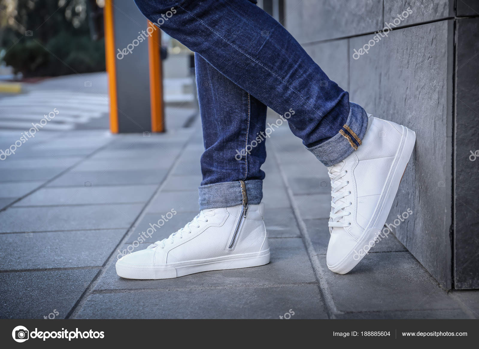 stylish white shoes