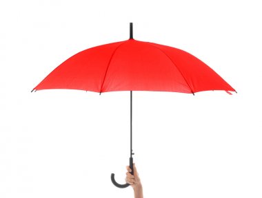 Kadın holding şık Kırmızı şemsiye  
