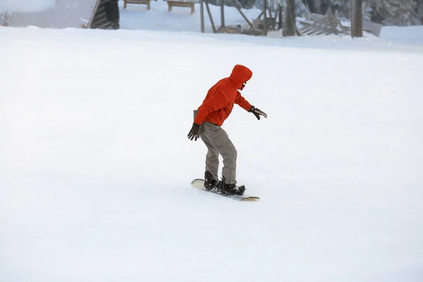 A ski piste snowboardos — Stock Fotó