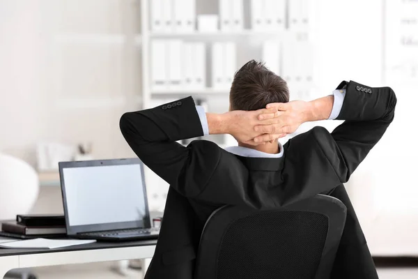 Handsome businessman in office — Stock Photo, Image