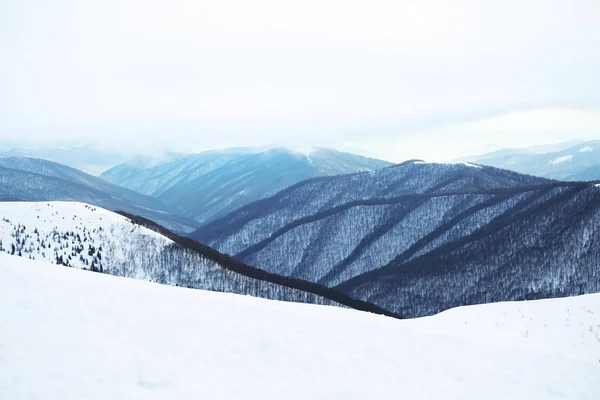 Beautiful landscape with snowy mountains — Stock Photo, Image