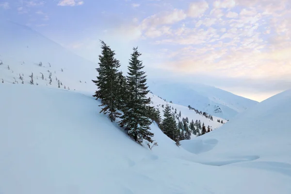 Beautiful landscape with snowy mountains — Stock Photo, Image