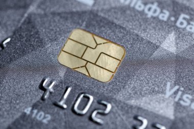 Kredi kartı ile küçük parça, portre