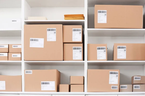 Shelves Parcels Ready Shipment Client Home Office — Stock Photo, Image