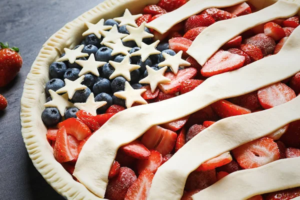 Amerikan Bayrağı Pasta Tatlı — Stok fotoğraf