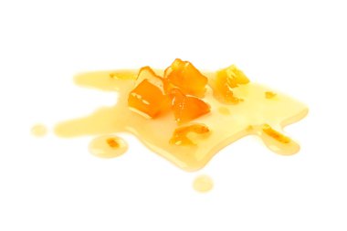 Tatlı beyaz arka plan üzerinde jam