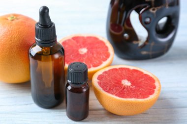 Lamba ve narenciye tablo için aroma yağı ile şişe