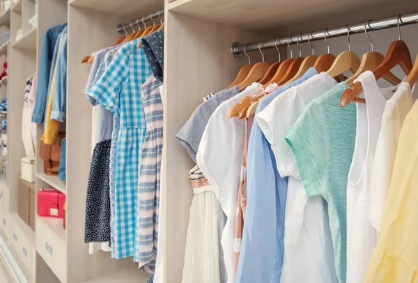 Large Wardrobe Female Clothes Dressing Room — Stock Photo, Image