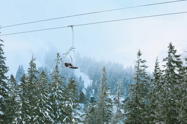 Wyciąg Narciarski Mountain Resort Ferie Zimowe — Zdjęcie stockowe