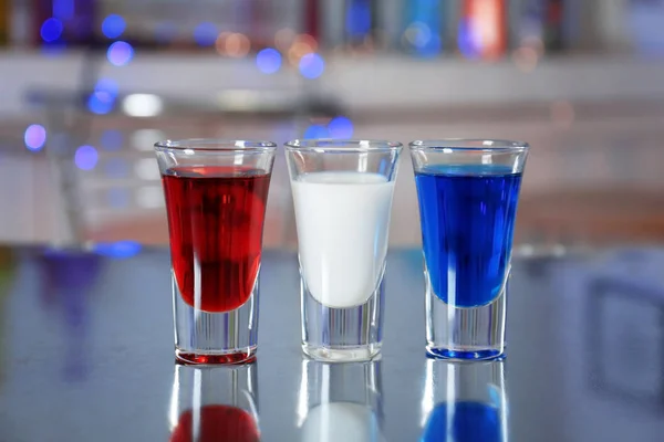 American flag cocktails — Stock Photo, Image