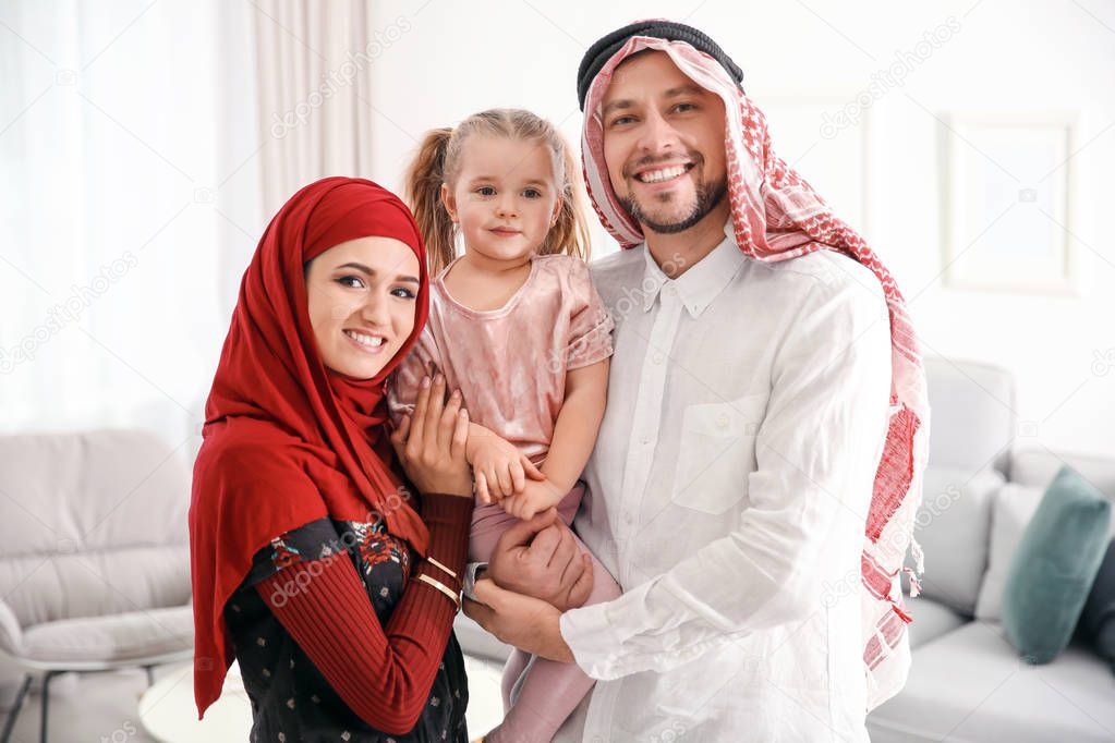 Happy Muslim  family   Stock Photo  belchonock 191411646
