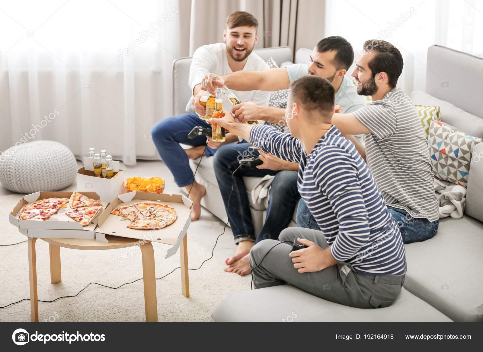 drinking and playing video games