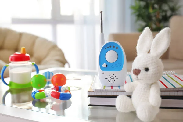 Baby monitor and different accessories — Stock Photo, Image