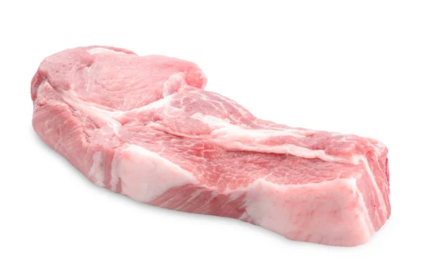 Bife Costela Cru Fundo Branco — Fotografia de Stock