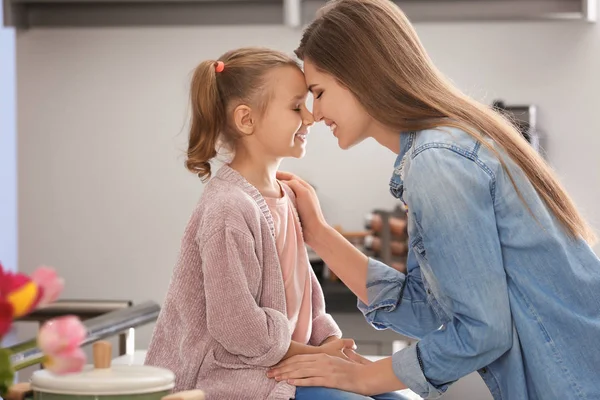 Mother and cute little daughter — Stock Photo, Image