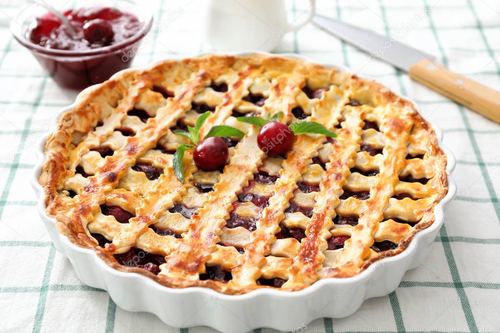 Delicious cherry pie